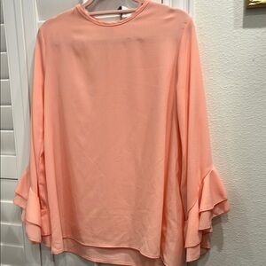 Orange Ruffled Relaxed Blouse